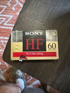 Sony HF 60 Cassette Tape - Gold, Black, Red